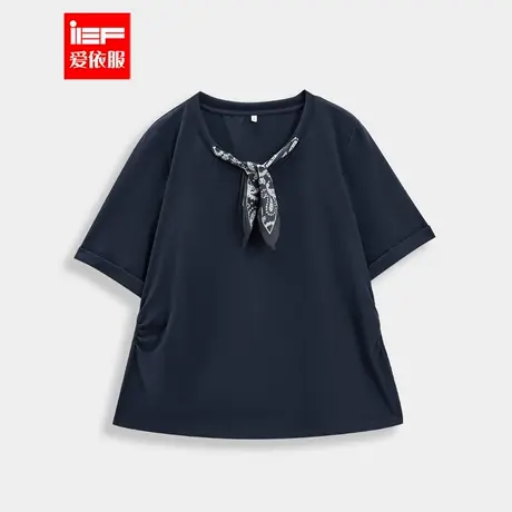 IEF/爱依服【大码女装】2025夏季新款韩版通勤百搭显瘦正肩上衣商品大图