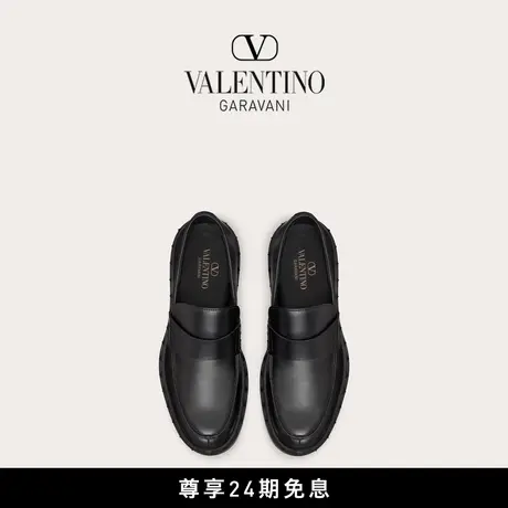 【24期免息】华伦天奴VALENTINO男士 ROCKSTUD M-WAY小牛皮乐福鞋图片