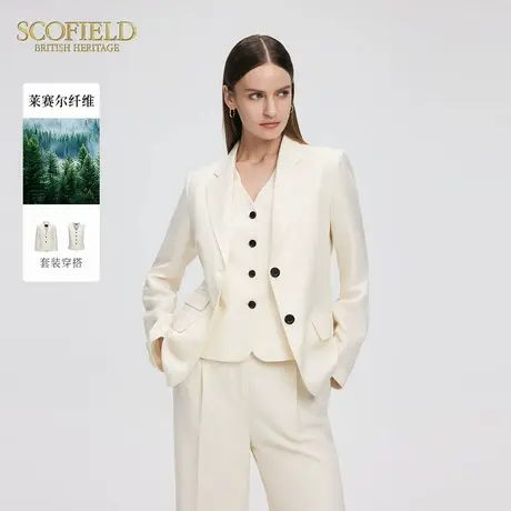 【莱赛尔+亚麻】Scofield女装通勤西装淡人穿搭2025夏季新品商品大图
