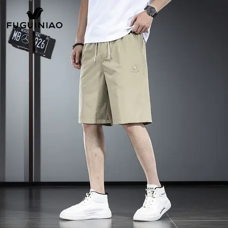 富贵鸟冰丝休闲短裤男士凉感透气运动裤夏季新薄款直筒五分裤子男图片