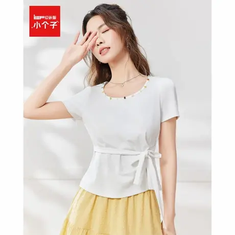 IEF/爱依服2025夏季新款温柔通勤气质简约百搭修身设计感女上衣图片