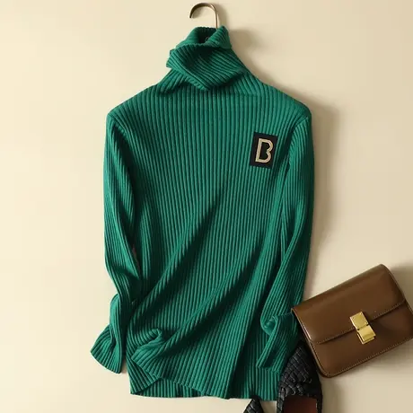 堆堆高领毛衣打底衫女士内搭加厚秋冬2023年新款女装爆款百搭洋气图片