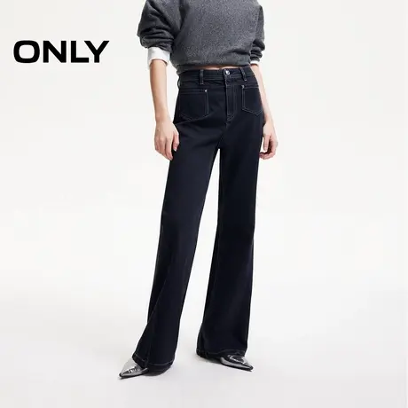 ONLY冬季复古高腰显瘦小个子喇叭裤牛仔裤女|124432029图片