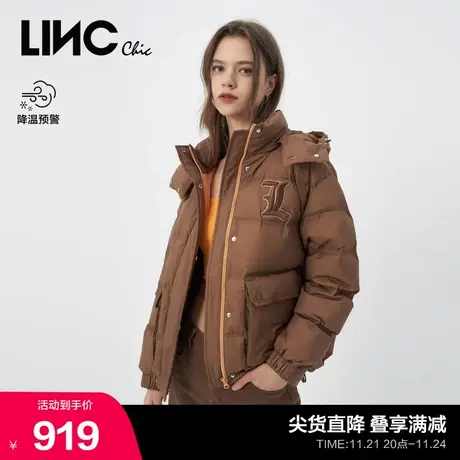 LINCCHIC金羽杰羽绒服女复古短款羽绒服女冬季外套Y22801095商品大图