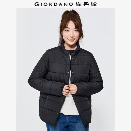 佐丹奴外套女装纯色立领纽扣开胸棉衣外套 05372712商品大图