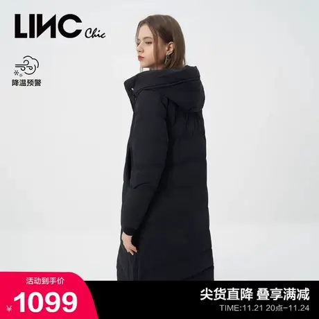 LINCCHIC金羽杰羽绒服女简约通勤质感长款羽绒服女冬季Y22808392图片