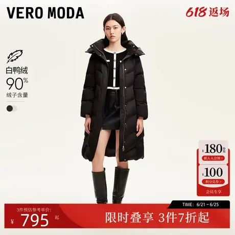 Vero Moda羽绒服女2025春季新款90白鸭绒斜纹设计羽绒服轻盈保暖商品大图