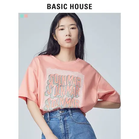 Basic House/百家好STUDIO 四季T恤女可爱街头时尚HUTS927I商品大图