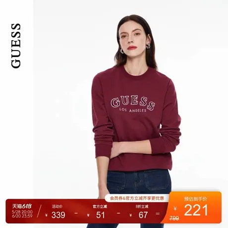 GUESS男女同款安可拉红潮流长袖卫衣-X4PP36K2Q40商品大图