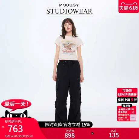 STUDIOWEAR x MOUSSY2025夏季新品多口袋抽绳工装裤028ISA31-1711商品大图