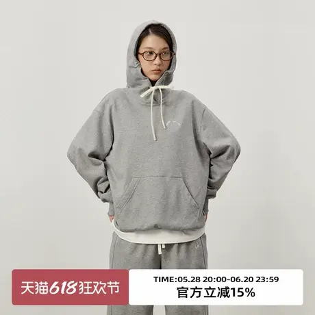 omont蛋挞家 休闲运动套头连帽卫衣2025春季刺绣宽松外套卫裤套装图片