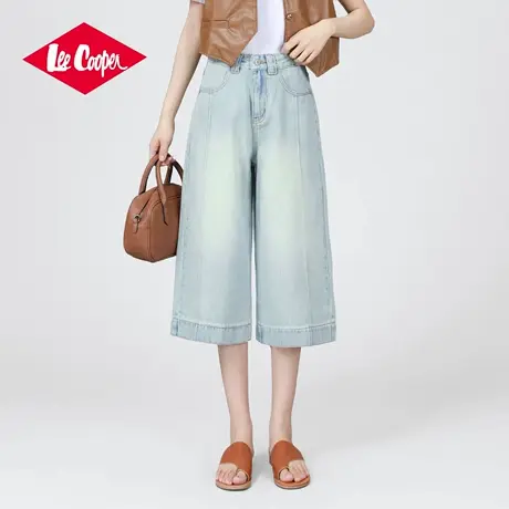 Lee Cooper/李库珀 百搭水洗牛仔裤女2025夏季透气复古ins七分裤商品大图