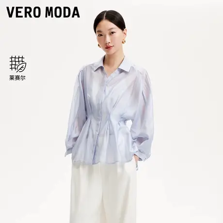 Vero Moda奥莱衬衫女2025夏季新款收腰显瘦微透质感上衣325131008商品大图