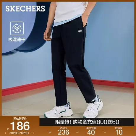Skechers斯凯奇男士长裤吸湿速干百搭舒适黑色裤子潮流休闲运动裤商品大图