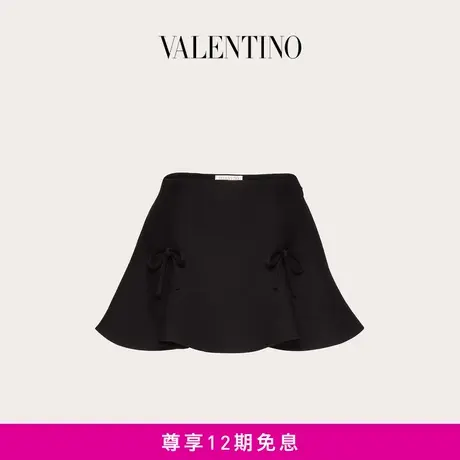 【24期免息】华伦天奴VALENTINO女士 CREPE COUTURE 迷你短裙商品大图