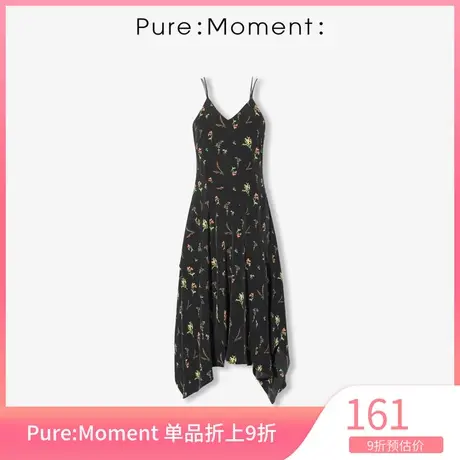 Pure:🛄Moment连衣裙2021年春秋新款吊带碎花仙气显瘦裙子女商品大图