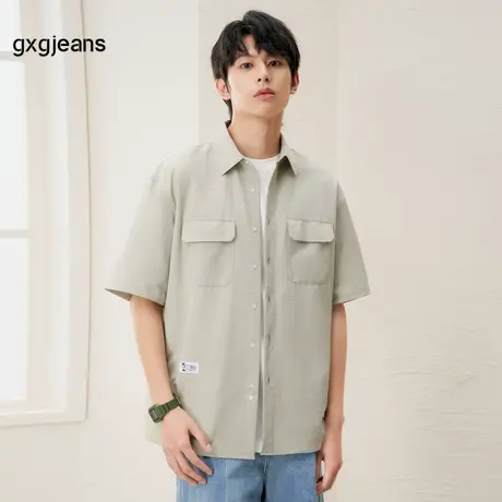 gxg.jeans男装夏季新款短袖衬衫JE1230341E商品大图