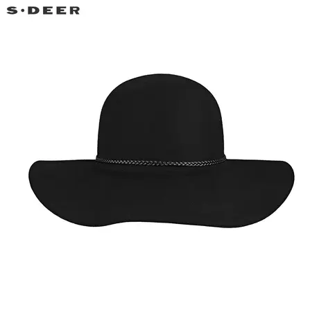 sdeer圣迪奥冬装新品时尚休闲拼接羊毛礼帽S21483629图片