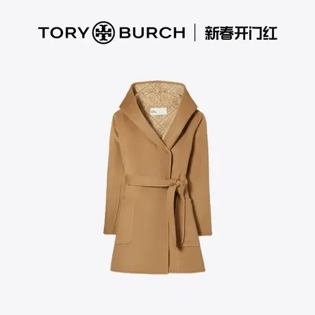 TORY BURCH 汤丽柏琦 经典翻领连帽大衣 153871图片