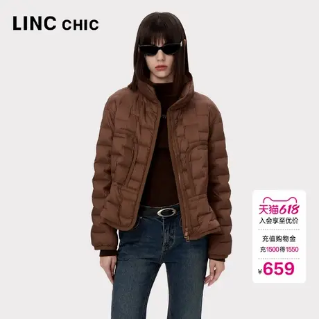 LINCCHIC金羽杰羽绒服女款2024新款短款芭蕾感轻薄羽绒服女1306Y商品大图