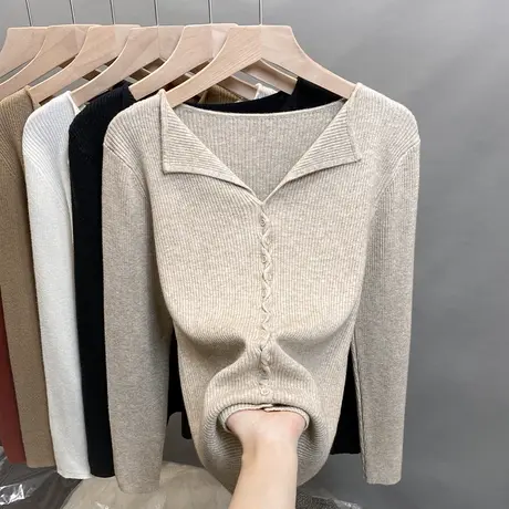 开衫毛衣女套头2025春秋新款外穿针织衫内搭上衣洋气弹力打底衫潮图片