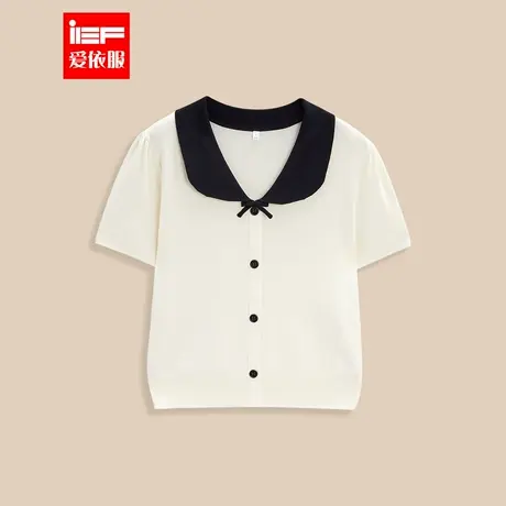 IEF/爱依服【微胖】大码女装2025夏季新款法式甜美减龄毛织上衣商品大图