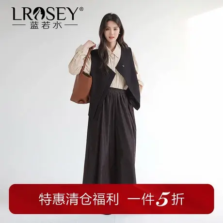 【清仓直降】大码女装小众叠穿V领马甲胖mm秋装时尚休闲坎肩上衣商品大图