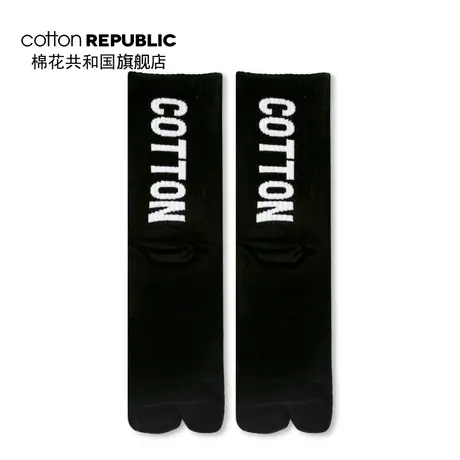 Cotton Republic/棉花共和国女士中筒分趾运动袜棉质少女性感提花商品大图