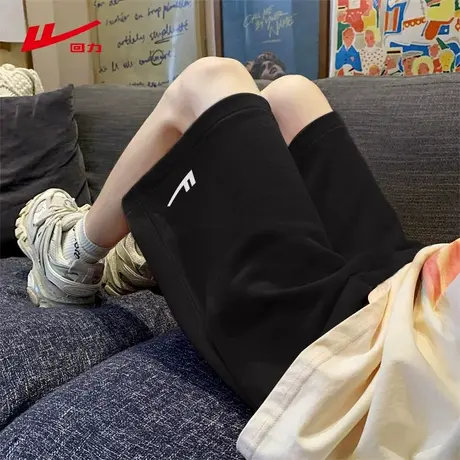 ZH回力运动短裤2025新款爆款夏季外穿运动裤黑色五分裤休闲裤子女商品大图