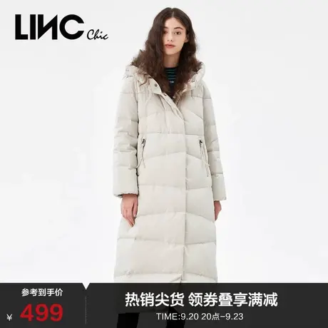 LINCCHIC金羽杰羽绒服女连帽保暖超长款羽绒服女冬季2088508Y图片