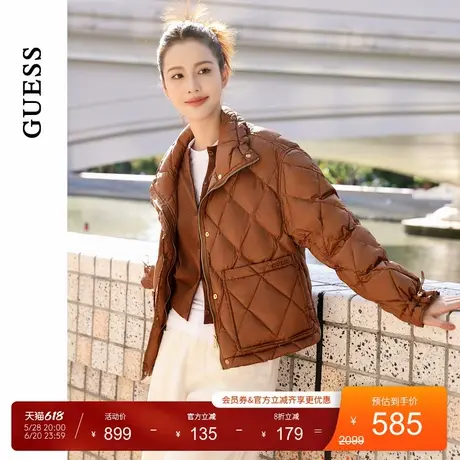GUESS女士时尚百搭金属纽扣立领羽绒服-Q4PN26W55R0商品大图