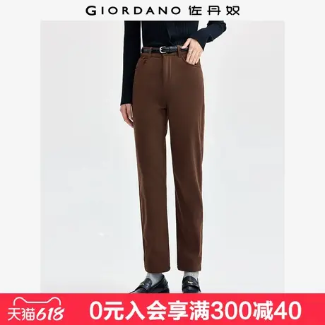 佐丹奴裤子女新款灯芯绒气质通勤女裤复古显瘦锥形长裤女05414680商品大图