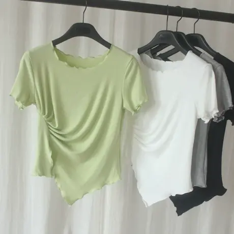 现代舞蹈服女夏修身显瘦形体训练服上衣中国古典舞教师专业练功服商品大图