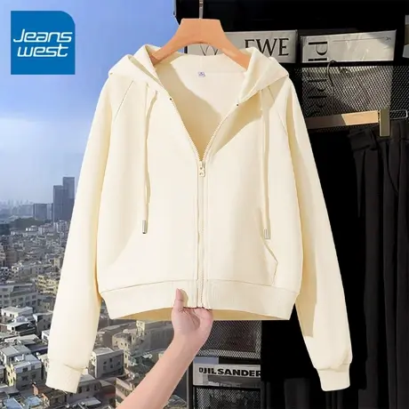 KV真维斯早秋连帽卫衣2025新款宽松显瘦百搭上衣女春秋款开衫外套图片