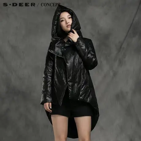 sdeer圣迪奥平行立体滚条装饰棉衣S15482379图片