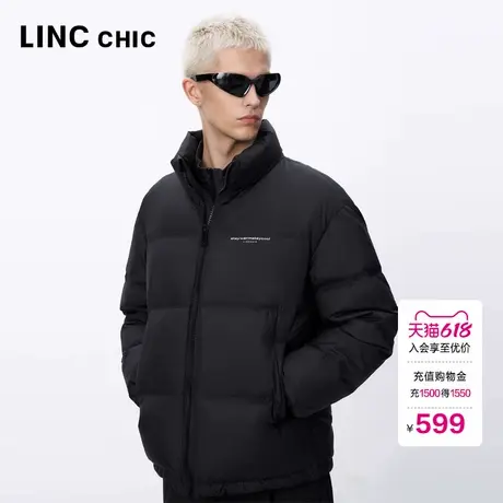 【明星同款】LINC金羽杰羽绒服2024新款立领短款面包服CP同款1518商品大图