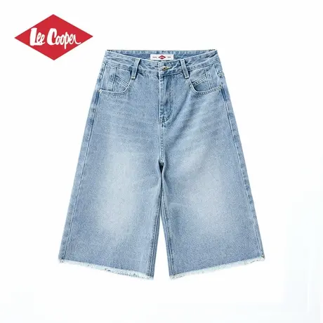 Lee Cooper/李库珀 百搭运动牛仔短裤女透气复古外穿水洗五分中裤商品大图