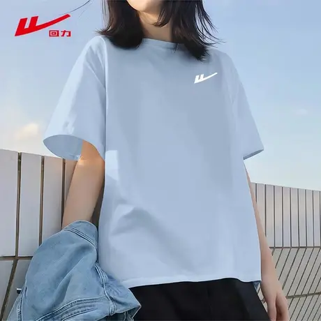 ZH回力宽松圆领上衣女2025新款爆款夏季透气宽松漂亮小个子短袖商品大图