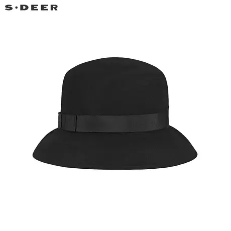 sdeer圣迪奥女装女装春秋装时尚休闲拼接黑色女士礼帽S21383637图片