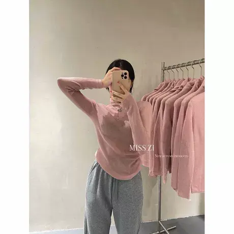 2022秋冬羊绒针织衫女高领打底衫修身显瘦百搭内搭堆堆领毛衣女潮图片