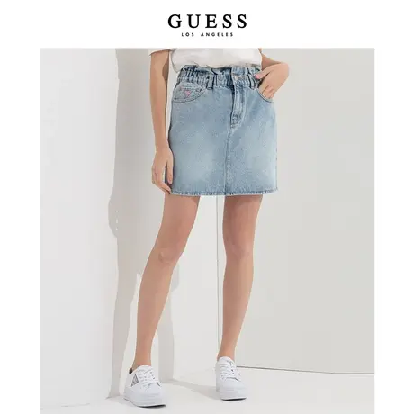 【38上新季】GUESS 女士自然舒适通勤经典简约牛仔短裙图片