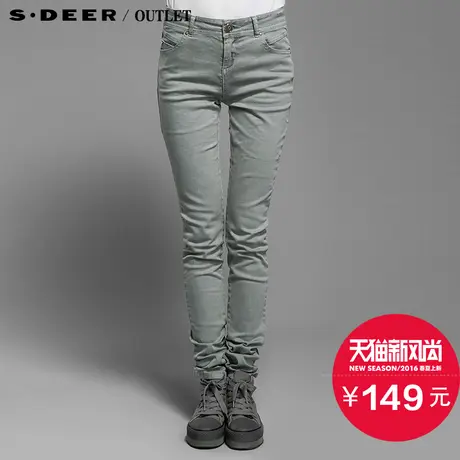 sdeer圣迪奥专柜正品女装时尚简约修身长裤S14280812图片