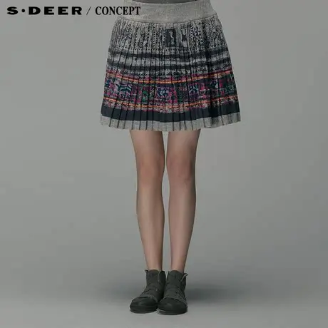 S·DEER＼CONCEPT【上新】圣迪奥专柜正品刺绣图案半身裙4281399商品大图