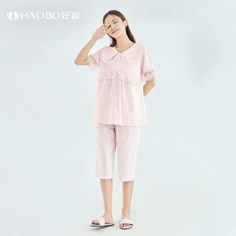 好波睡衣女短袖六分裤家居服韩国时尚公主风宽松舒适睡衣HJZ2362图片