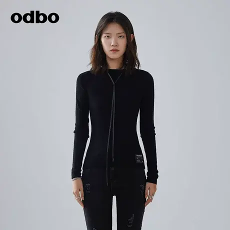 【商场同款】odbo/欧迪比欧秋冬新款羊毛针织衫女打底毛衣商品大图