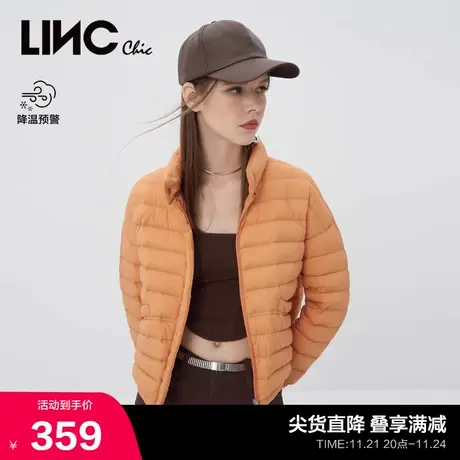 LINCCHIC金羽杰彩色软糯轻薄短款羽绒服女外套女秋冬款Y22801355Y图片