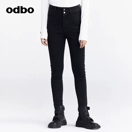 【商场同款】heardbyodbo潮牌牛仔休闲裤女秋冬新款小脚裤商品大图