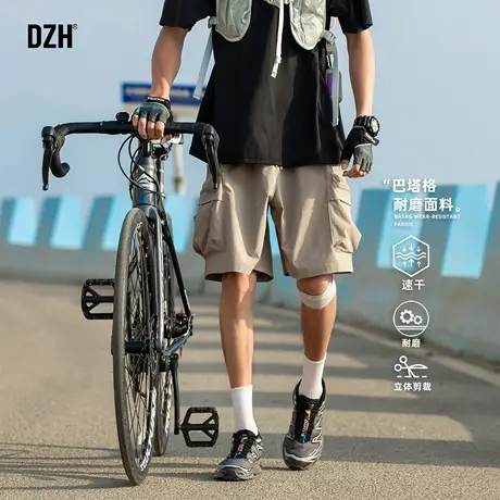 青少年纯色速干工装短裤男款2025新款夏季骑行裤耐磨工作裤沙滩裤图片