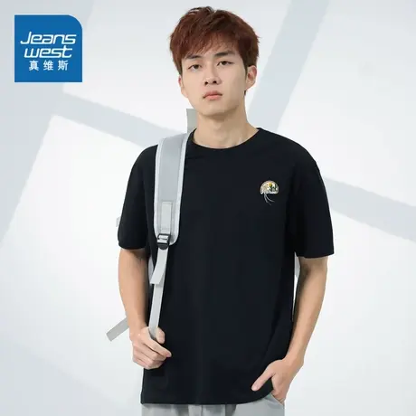 DS真维斯男装纯棉男士衣服体恤 春夏季青年圆领短袖T恤衫男款衣服图片