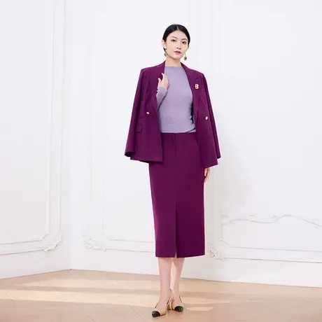 希区瑞普新款秋冬高级感气质通勤职业西装外套女半身裙套装图片